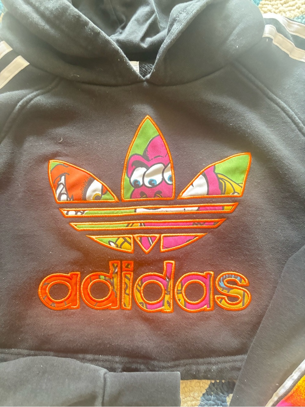 adidas by Jeremy Scott rare Black Cropped Hoodie Size M - great condition - Picture 6 of 6